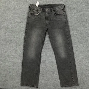 Pantalones de mezclilla Levis 569 para hombre 33x32 negros sueltos anchos rectos mezcla de algodón lavado oscuro - Imagen 1 de 12