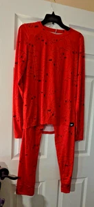 Lands' End Pyjama rot Trail Map Langarm, lange Hose Damen XXL - Bild 1 von 8