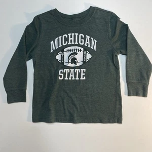 Michigan State Spartans Youth Long Sleeve T-Shirt Green 4T NCAA University - Picture 1 of 6