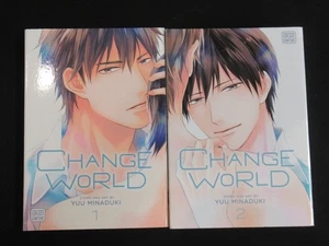 Lotto Change World 1 e 2 SuBLime Boys Love manga Yuu Minaduki - Foto 1 di 2