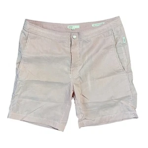 Bañador Onia The Calder 7.5 para hombre rosa y blanco Seersucker a rayas talla 33 - Imagen 1 de 6