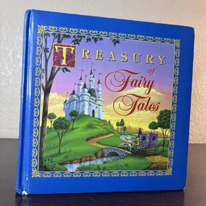 Treasury Of Fairy Tales Padded Hardcover Book w/ Gold Gilded Pages 1994 - Foto 1 di 11