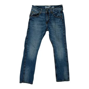 Wrangler Retro Jeans Herren 32x30 Blau Denim Slim Straight Medium Wash Zip Fly - Bild 1 von 9