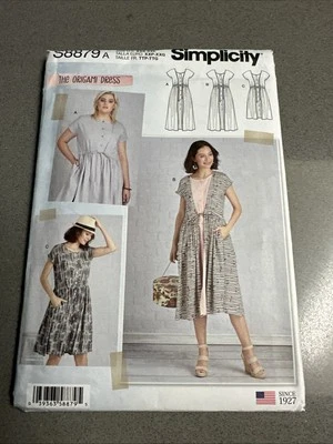 Simplicity S8879A Sewing Pattern Misses Wrap Dresses Size XXS-XXL Uncut Pattern - Image 1 of 4