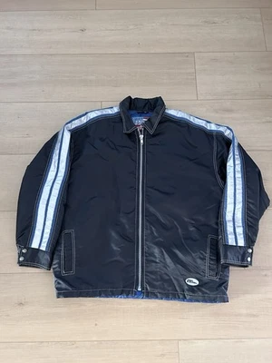 Chaqueta moto vintage años 90 No Fear azul y negro talla L Foto 1 de 4