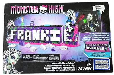 Monster High Mega Bloks Frankie Stein Conjunto Construtor de Nomes 242 Peças NOVO - Imagem 1 de 4