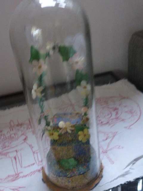 Glasdom Glassturz Höhe 27 cm Durchm 9cm zum Herrichten - Bild 1 von 3