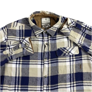 Legendary Whitetails Original Buck Camp Flannel Button Up Shirt Men's Xl Blue - Picture 1 of 16