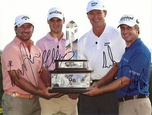 ELS-TOMS-McDOWELL-KAYMER SIGNIERTES PGA GRAND SLAM OF GOLF FOTO MIT COA  - Bild 1 von 1