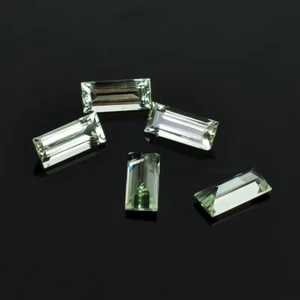 100 Stück Natürliches Grün Amethyst 6x3mm Baguette Form Facettiert Schliff Lose - Bild 1 von 6