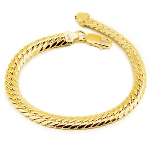 Brazalete de cadena plana de plata de ley 925 de 6 mm 6,7"-9" para hombre y mujer - Imagen 1 de 24