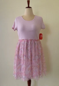 NEW Wonder Nation Girl's Plus XXL (18) Tutu Dress Short Sleeve Pink Sky - Picture 1 of 8