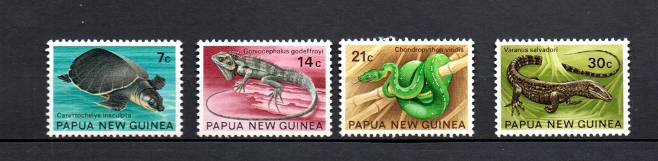 Papua New Guinea 1972 set reptile/snake stamps (Michel 219/22) MNH - Image 1 of 1