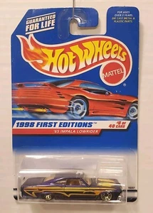 Hot Wheels 1998 First Editions '65 Impala Lowrider Purple NOC - Picture 1 of 4