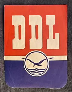 DDL ~ VINTAGE DANISH AIRLINES GEPÄCKETIKETT ~ vor 1950 DÄNEMARK NATIONAL AIRLINE - Bild 1 von 1