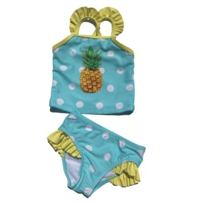 Circo Blue & Yellow Polka Dot 2PC Swimsuit / Bathing Suit Size 9M - Image 1 of 4