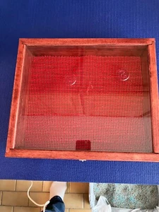 Wood Countertop Display Case Glass Top Retail, Coin, Gun, Trade Shows 14"x12"x3 - Picture 1 of 4