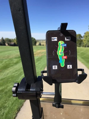 Golf cart mount for golf buddy VTX, Golf Buddy World and most smart phones