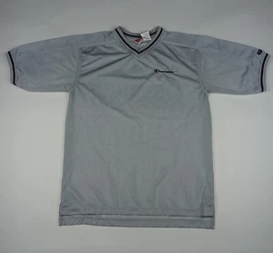 CHAMPION Pullover Jersey Style Mesh Shirt Vintage Youth Size 14/16 Large Gray - Picture 1 of 10