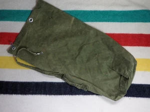 VTG 40s 50s WW2 Korean Olive Green Military Army Faded Duffle Seabag Bag 34x18 - Picture 1 of 7
