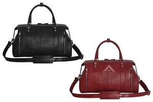 HOLDALL Cowhide Leather Weekend Bag Traveling Outdoor Luggage Hand Carry Gym Bag - Picture 1 of 19