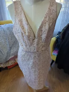 Baily Blue XL Formal Dress Sequin Pale Pink - Picture 1 of 7