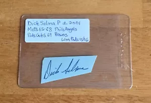 Dick Selma 1965 Mets Padres 1st Win Signed Autograph Album Page Cut Sig Tough - Picture 1 of 2