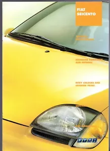 Fiat Seicento Specifications 2003 UK Market Brochure Mia Active Sound Sporting - Picture 1 of 2