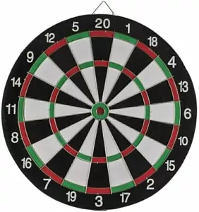 Dart Set Doppelseitig Dartscheibe Dartboard Kork 6x Dartpfeile Pfeile aus Metall - Bild 1 von 4