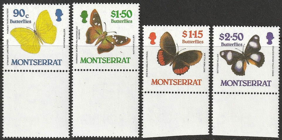 EDSROOM-13346 Montserrat 647-650 MNH 1967 Complete Butterflies CV$16 - Image 1 of 1