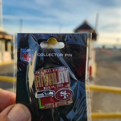 49ERS VS SEATTLE SEAHAWKS GAMEDAY PIN 12 10 2023 LEVI STADIUM #8 - Image 1 of 4