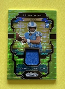 Hendon Hooker 2023 Panini Prizm Premier Jerseys Relic Neon Green Pulsar RC LIONS - Picture 1 of 2