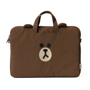 Line Friends braune Nylon Edition 3-Wege Laptoptasche 13 Zoll Tragetasche Kreuztasche Korea - Bild 1 von 5