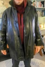 Cecil Gee genuine leather black coat, vintage. XL appears unworn new condition