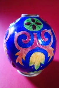 Limoges Floral Enameled Art Deco Copper Vase by Camille Fauré 1930's - Picture 1 of 9
