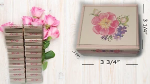 Kleine Box Geschenkboxen Deko Schmuck Pappschatulle Blume Party - Bild 1 von 3