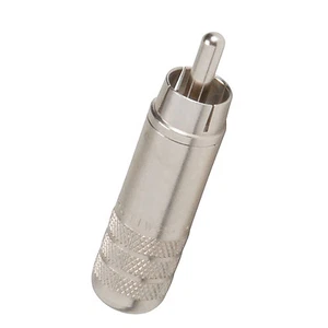 2 Switchcraft 3502A Nickel Phono RCA Plugs 7.2mm Cable Entry Audio Connectors - Picture 1 of 10