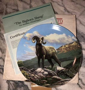 The Bighorn Sheep Collector’s Plate Dominion China Ltd Paul Kraph 1989 - Picture 1 of 15
