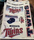 Vintage Minnesota Twins Window Clings Decals Sheet 2001 5 Stickers New 11x17