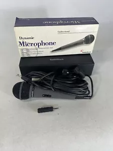 Radio Shack DYNAMIC 33-3018 Unidirectional Dynamic Microphone w/ 20 Ft Cord - Picture 1 of 6