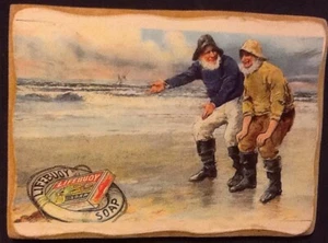 Lifebuoy Soap Vintage Decoupaged Ad on Pressed Wood Plaque 6"x 4" Magnet on Back - Bild 1 von 3