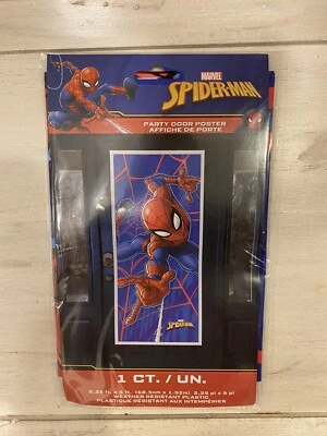 PÓSTER PUERTA FIESTA CUMPLEAÑOS SPIDER-MAN RESISTENTE A LA INTEMPERIE 2,25 X 5 PIES Foto 1 de 4