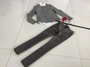 1000€ LINDA NEIBER Lederhose Hose ECHT LEDER grey butterweich Tan XS 36 NEU - Picture 1 of 8