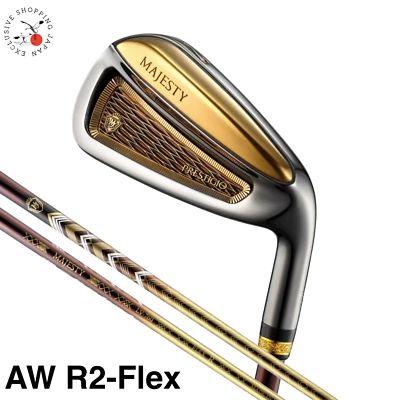 Majesty Golf Prestigio 13 Wedge Club Gold #AW LV760 Graphite Shaft R2-Flex MTO - Image 1 of 4