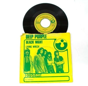 Deep Purple Black Night Living Wreck 45 Vinyl 7" 00691611 Harvest VG+ J320 - Picture 1 of 4