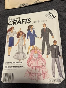Vintage McCalls Pattern 2207 Wardrobe For 11 1/2” Dolls 1985 CUT - Picture 1 of 7