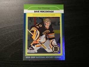 2009-10 09/10 OPC O-Pee-Chee Stat Leaders Save Percentage SL-16 Tim Thomas Bruin