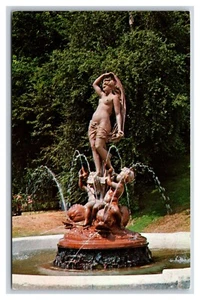 Cartolina cromata Haller Fountain Port Townsend Washington WA UNP R11 - Foto 1 di 2