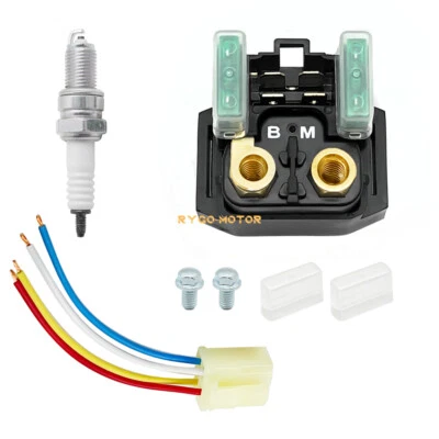 Kit de relé solenóide de partida e plugue e faísca para Yamaha Wolverine 350 450 2006-2010 - Imagem 1 de 4