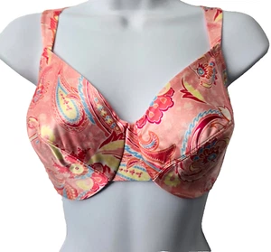 Victoria Secret Second Skin Satin Bra 38C 38 C Full Coverage Wired Pink Vintage - Picture 1 of 7